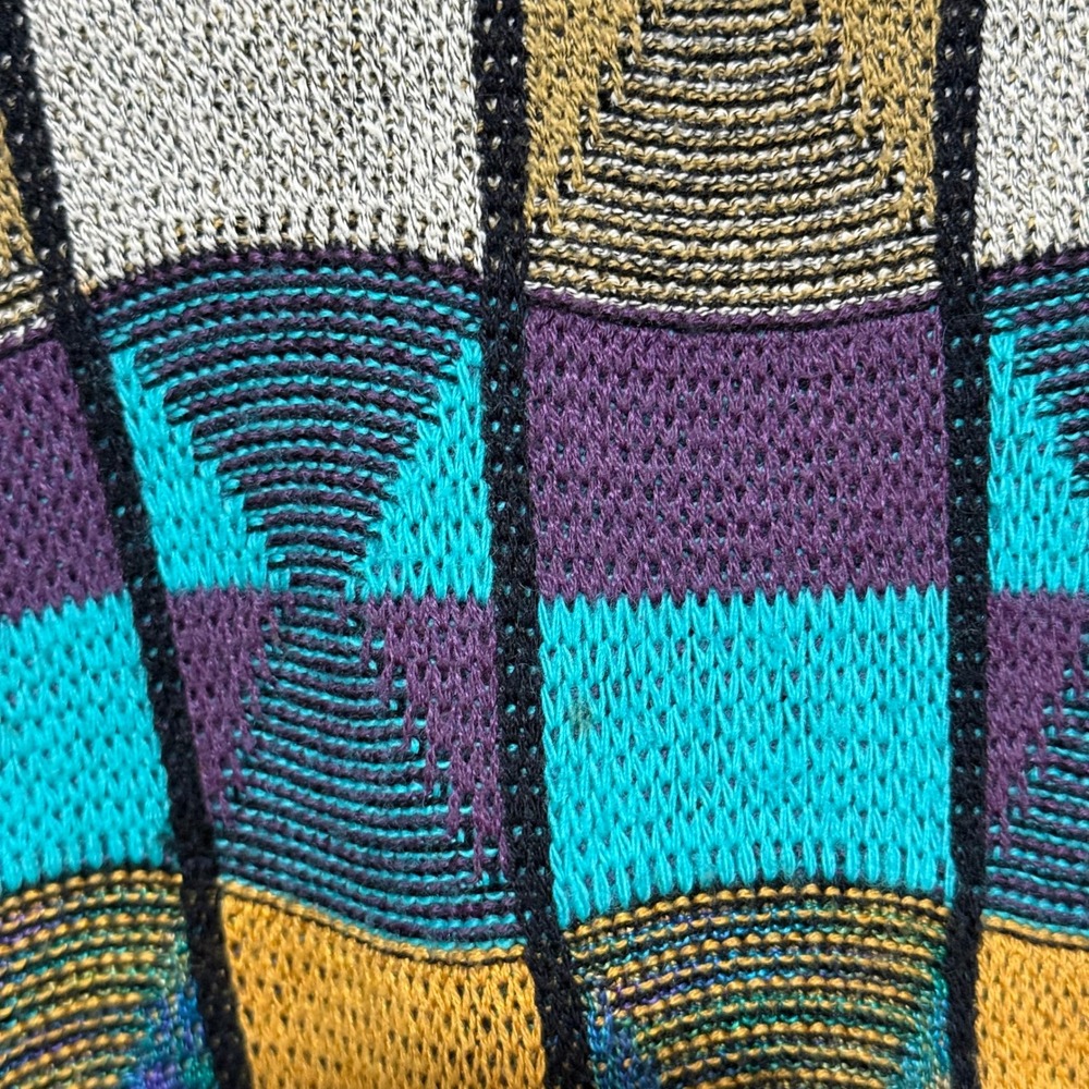 Pronto Uomo Firenze Vintage Geometric Knit Sweater Made in Italy Mens XL 54 - Picture 3 of 7